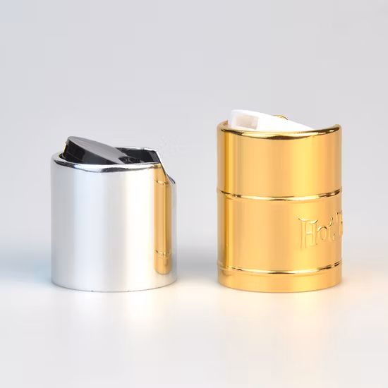 18/410 24/410 24/410 28/410 Plastic Gold Silver Aluminum Screw Cosmetic Press Disc Top Cap
