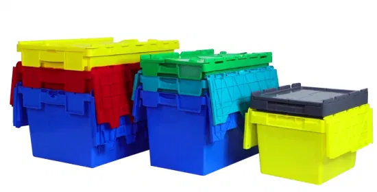 Armazenamento logístico farmacêutico resistente do armazém que move recipientes plásticos industriais do volume de negócios plástico